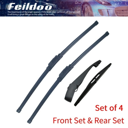 Feildoo 4PCS Windshield Wiper Blades Fit For INFINITI QX80 2020-2014, Front and rear with arm, Y27L323G