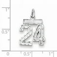 thumbnail image 2 of Beautiful Sterling Silver Rhodium-plated Small #24 Charm, 2 of 2