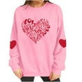 thumbnail image 5 of Craaazy Women's Cute Valentines Day Tops Fashion Love Heart Printed Valentines Shirts Gifts, 5 of 8