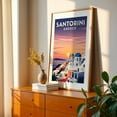 thumbnail image 3 of Vintage Santorini Illustration | Greek Island Art Print - Fira Greece Illustration Travel Poster Architecture Sunset Vintage Poster Mediterranean Coastal Unframed Wall Art Print 32 x 48 inches, 3 of 60