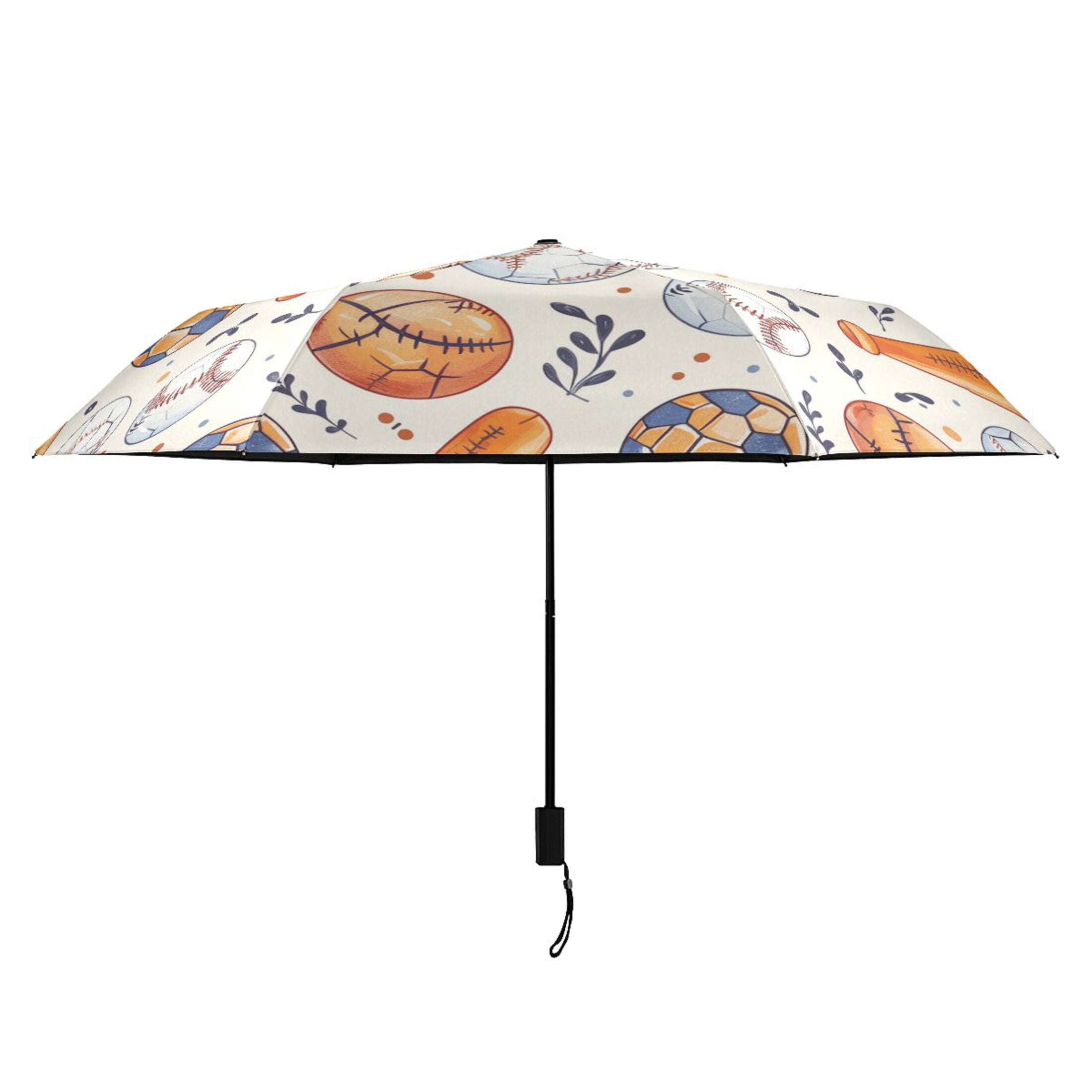 Compact Sun Umbrella Windproof Travel Umbrellas for Rain Strong Portable UV Protection Baseball Bats Soccer Basketball