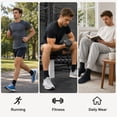 thumbnail image 6 of Yawlsow 6 Pairs Mens Toe Socks, Soft Cotton Crew Five Finger Socks for Running, 6 of 6