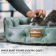 thumbnail image 2 of Cama para mascotas ClevaHome para gatos, perros y mascotas pequeñas de hasta 7 kg, redonda, verde, 2 of 7