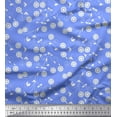 thumbnail image 1 of Soimoi Poly Georgette Fabric Swirl,Leaves & Floral Artistic Printed Fabric 1 Yard 42 Inch Wide, 1 of 1