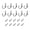 Argent, variante sur 10 Pcs Crochets Vintage pour Manteaux Montés au Mur Crochet Antique pour Porte Peignoir Vêtements
