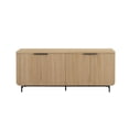 thumbnail image 2 of Pemberly Row 69" Scandinavian 4 Door Wood Sideboard - Oak / Black, 2 of 10