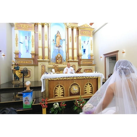 Wedding Chapel Bridal Crystal - LAMINATED POSTER Happiness Church Chapel Wedding Couple Bridal Poster Print 24 x 36