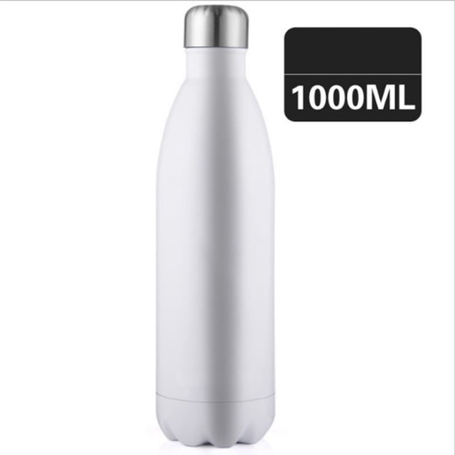 Minimalistic modern double-layer warhead motion cup 1000ml high light white