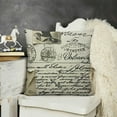 thumbnail image 2 of YINGXI  French Script Stamp Throw Pillow Cover Paris Phrase Travel Tourism Landmarks Modern Ink Word Pillow Case Decorative Men Women Boy Girl Room Cushion Cover for Home Couch Bed 20x20in, 2 of 5