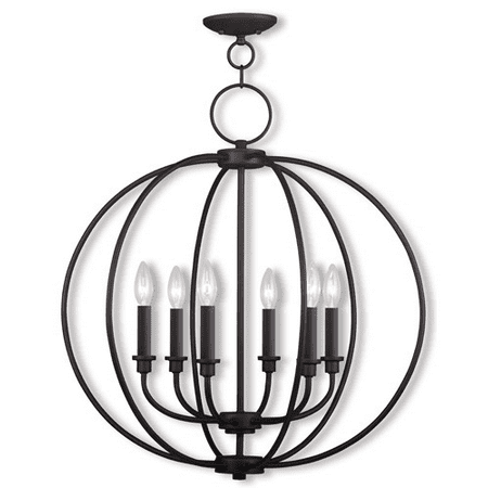 

Chandeliers 6 Light With Finish Bronze size 25 in 360 Watts - World of Crystal
