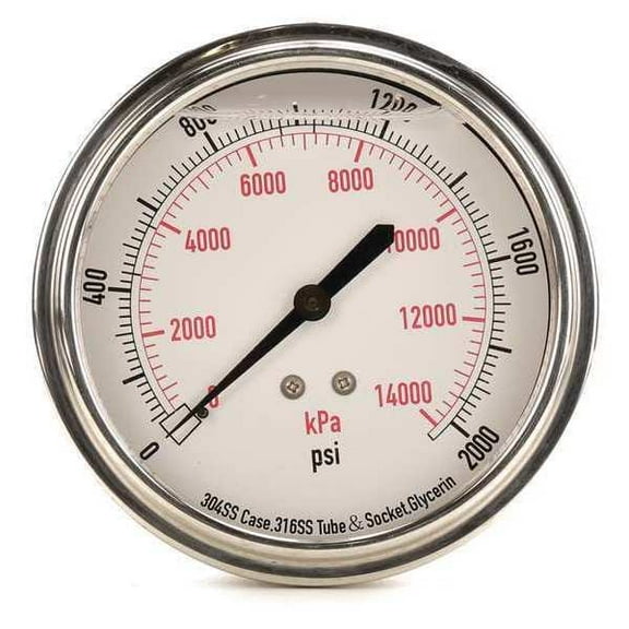 Manufacturer Varies Pressure Gauge,Liquid Filled,3-1/2 In 4CFV9