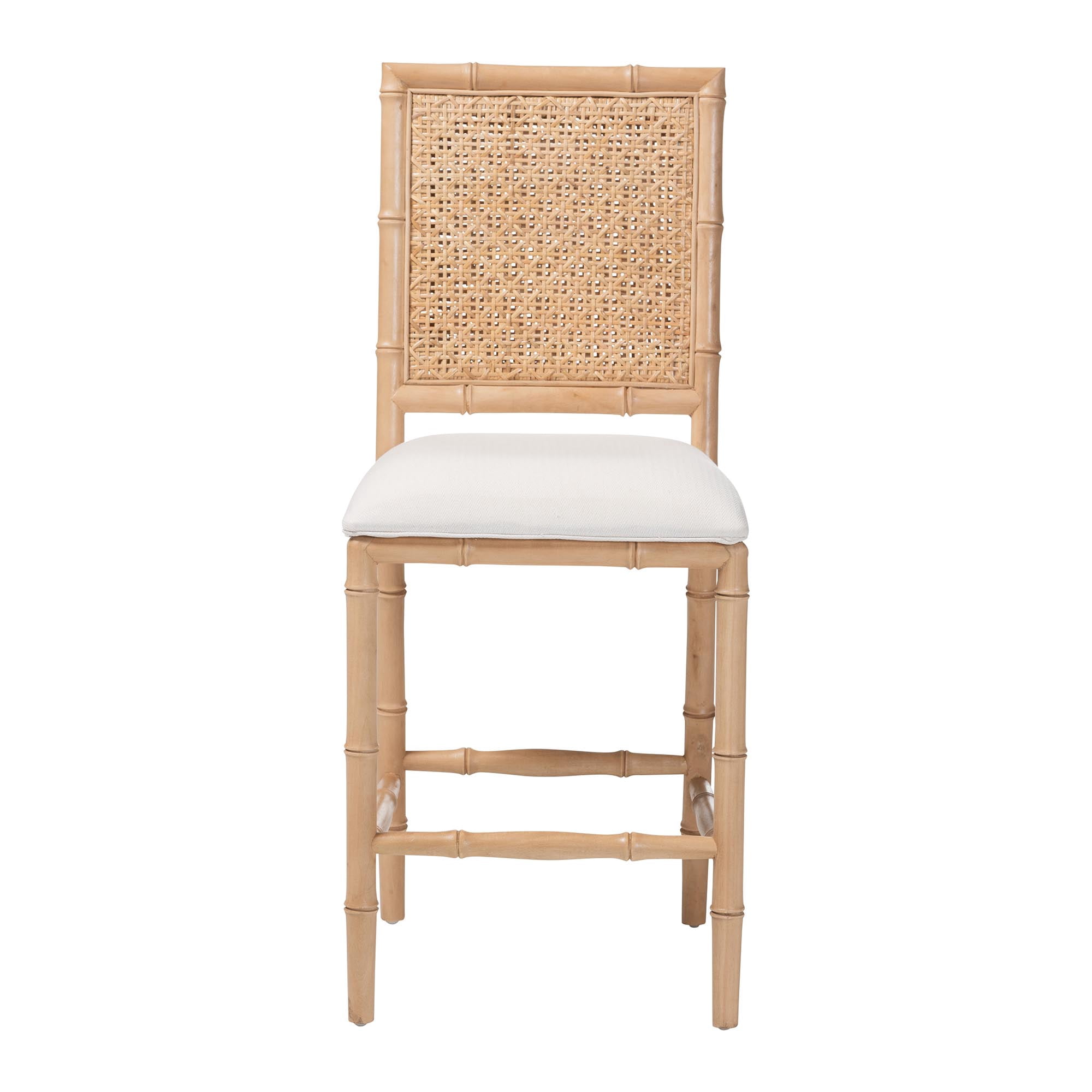 bali & pari Sandy Boho Counter Stool, Counter Height, Acacia Brown