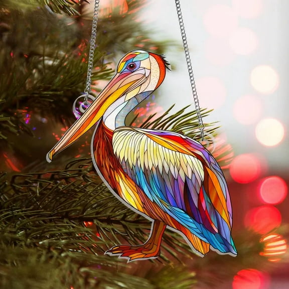 Pelican Acrylic Suncatcher Decor, Ocean Seabird Window Hanging