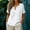 White, variant on OGLCCG Cotton Linen Tops for Women Short Sleeve V Neck Curved Hem Beach Tops Summer Trendy Casual Loose Fit Vacation Tees,M,Light Blue