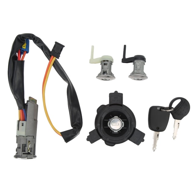 Kit completo de cilindro de cerradura de vehículo con interruptor de encendido y cerradura de puerta 4162EW de repuesto para Peugeot 206 206CC