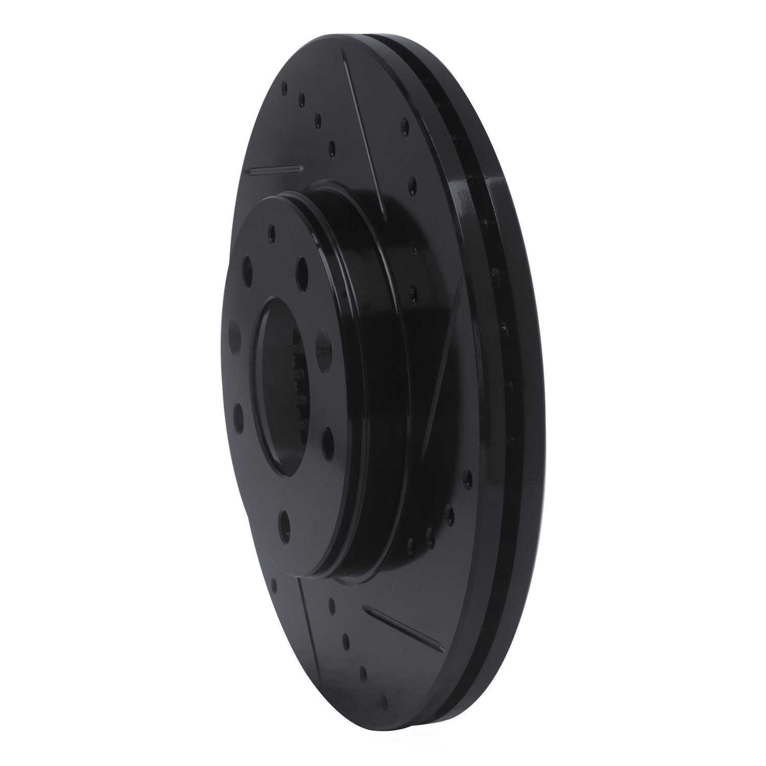 Dynamic Friction Company 633-80038R DFC Brake Rotor - Drilled And Slotted - Black