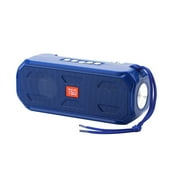 Rinhoo Speaker Bluetooth V5.0 Outdoor Camping Soundbar Portable Wireless Flashlight Loudspeaker, Blue