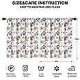 thumbnail image 2 of Blackout Kids Curtains,Bulldog Dog and Footprints Childrens Insulated Curtains Set Of 2,Bedroom Essentials,Toddler Room Decor 52"x63"(132x160cm), 2 of 4