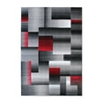 thumbnail image 2 of Emma + Oliver 5x7 Modern Cubist Olefin Accent Rug in Gradient Shades of Black, Gray and Red with Natural Jute Backing, 2 of 7