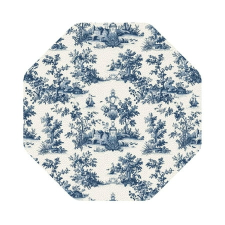 

Matuu Vintage Floral 1 for Cup Coasters Set of 6 Leather Coasters Desk Coasters for Office Measures 4” x 4” Octagon