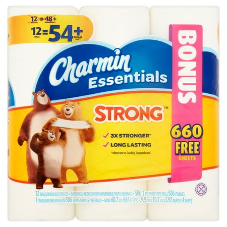 Charmin Bathroom Tissue charmin essentials strong bathroom tissue rolls, 12 count Charmin Bathroom Tissue charmin essentials strong bathroom tissue rolls, 12 count