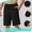 Black, variant on RYDCOT Men Swim Trunks with Mesh Liner 9 Inches Breathable Quick Dry Swim Shorts with Zipper Pockets for Board Beach Gym Running Black
