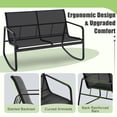 thumbnail image 6 of Costway 4 PCS Patio Rocking Rocking Chairs & Loveseat with Glass-Top Table Outdoor, 6 of 10