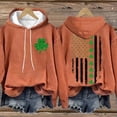 thumbnail image 2 of Womens Sweaters St. Patrick's Day Irish American Flag Hoodie Funny Graphic Casual Long Sleeve Sweatshirt L Size Sweaters For Women, 2 of 6