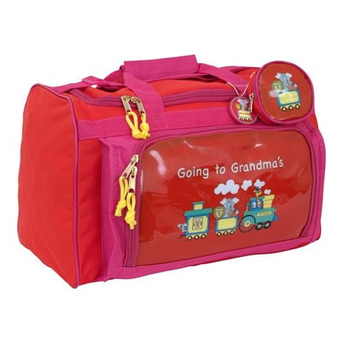 Seward Trunks Childrens Duffel Bag Going to Grandmas Red