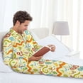 thumbnail image 5 of Bingfone Men's Pajama Set 2 Piece Loungewear PJs, Long Sleeve with Pajama Pants-Cartoon Snake8, 5 of 7