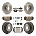 thumbnail image 1 of Transit Auto Front Rear Disc Brake Rotors Semi-Metallic Pads and Drum Kit (9Pc) for Car 2010-2013 Ford Connect K8F-102199, 1 of 11