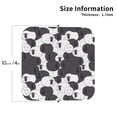 thumbnail image 2 of Lsque Black And White Sheeps Pattern 4" Drink Coasters Set of 4, PVC Leather Absorbent Coasters, Table Coaster Set Decorative Coffee Cup Coasters Housewarming Gift -Square, 2 of 6