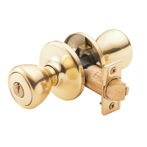 Kwikset 400T 3 CP Security Tylo Entry Knob, Polished Brass