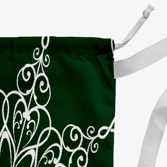 Simply Daisy Canvas Snowflake 28 x 36 in Green Laundry Bag
