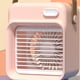 thumbnail image 3 of Mini enfriador de aire portátil de sobremesa con USB, ventilador de refrigeración con 3 velocidades, color rosa, 3 of 5