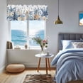 thumbnail image 6 of Valances for Windows Marine Life Sea Stars Shells Rod Pocket Short Curtain for Bathroom Living Room Bedroom Eucalyptus Leaves 1 Panel 42x12in, 6 of 9