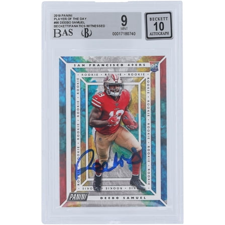 Deebo Samuel San Francisco 49ers Autographed 2019 Panini Player Of The Day #66 Beckett Fanatics Witnessed Authenticated 9/10 Rookie Card - Fanatics Authentic Certified