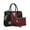 Red/Black, variant on Women Satchel Two tone Handbags Purses Top Handle Tote with Wallet 2pcs Bag Set