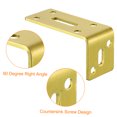 thumbnail image 4 of Unique Bargains Attaches d'Angle en L, 2 Pcs 80x35x40mm - Code d'Angle Réglable à 90 Degrés en Acier Inoxydable pour la Réparation de Meubles (Or), 4 of 7