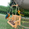 thumbnail image 2 of Mdesiwst Bench Shaped Bird Feeder Multi-purpose Pet Supplies Hanging Bird Swing Chair Feeder for Garden, 2 of 8