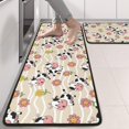 thumbnail image 2 of Kitchen Rugs Sets Of 2,Beige Cow Flower Pattern Anti Fatigue Kitchen Mat Rugs Non Slip Washable,Decorative Kitchen Floor Mats for Kitchen,Sink,Laundry,17"x47"+17"x47", 2 of 5