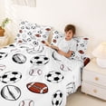 thumbnail image 3 of Erosebridal Rugby Sport Games Bed Sheets,Baseball Football Ball Games Kids King Sheets 4 Pieces, 3 of 6