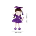 thumbnail image 2 of Purple Graduation Doll Plush Keepsake for Gi--rls Kindergarten High School and College Graduation Milestone Gift(1PCS), 2 of 6