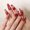 Christmas Design 1111, variant on DIY New Year Manicure Gold Christmas Tree Acrylic Fake Nails Medium Oval Red Glue-on Winter Nails