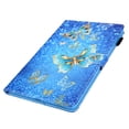 thumbnail image 6 of Dteck Case for iPad Pro 11-in. (M4) 2024,Magnetic Smart Pattern Leather Card Slots Wallet Case Shockproof Rubber Kickstand Cover for iPad Pro 11" 2024,Blue/Gold Butterfly, 6 of 6