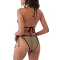 thumbnail image 4 of Yiaed Leopard Print Brown Print Women's Two Piece Bikini Swimsuit Sexy Triangle Top Bathing Suits String Cheeky Bikini Sets -X-Large, 4 of 6