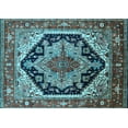 thumbnail image 1 of Ahgly Company Indoor Rectangle Geometric Light Blue Traditional Area Rugs, 2' x 5', 1 of 4