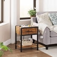 thumbnail image 5 of Juiluna Nightstand with Charging Station, Retro Side Table with 1 Drawer, Open Storage Shelf and Safe Rounded Corners, Modern End Table Bedside Table for Bedroom Living Room, 5 of 7