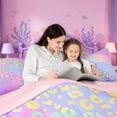 thumbnail image 4 of meiyoeat Pastel Rainbow Leopard Print King Size Comforter Sets,Colorful Animal Pattern Comforters King Size For Girl,Reversible,3Pcs,1 Comforter And 2 Pillowcases, 4 of 7
