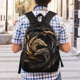 thumbnail image 2 of Gaeub Vintage Metal Dragon Print Unisex Backpacks, College Bookbag,Daypack with Padded 15" Laptop Sleeve,for School, Work, and Travel, 2 of 2